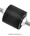 4 Pack M8 Anti Vibration Mounts With Rubber Isolators And 8 Nuts Cylindrical Mounts For Air Compressors Pumps Engines And Garage Equipment Reducing Noise And Vibration To Extend Motor Life, black rubber M8 mount with threaded studs