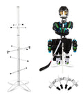 Heavy Duty Metal Hockey Gear Drying Rack For Drying And Storing Adult And Kid Equipment Space Saving Sports Gear Organizer With Four Extra Hanging Clips Sturdy Steel Construction For Home Use holding hockey gear with additional clips