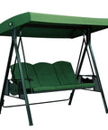 Dark green canopy replacement cover for outdoor swing with waterproof UV-resistant polyester, 75x47 inch for 2-3 seat patio.