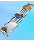 Light Duty Roller Conveyor System 30cm Wide With Unpowered Splicable Slides Anti Rust ABS Frame Durable Silver Finish Workhorse For Warehouses Buckets Unloading And Light Duty Material Handling with packages