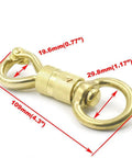Top Shelf Brass Hinged Panic Safety Snap For Horse Lead Rope Snappy Twist Lock Action Gritty Ranch Gear Sharp Breakaway Clip, 109mm long