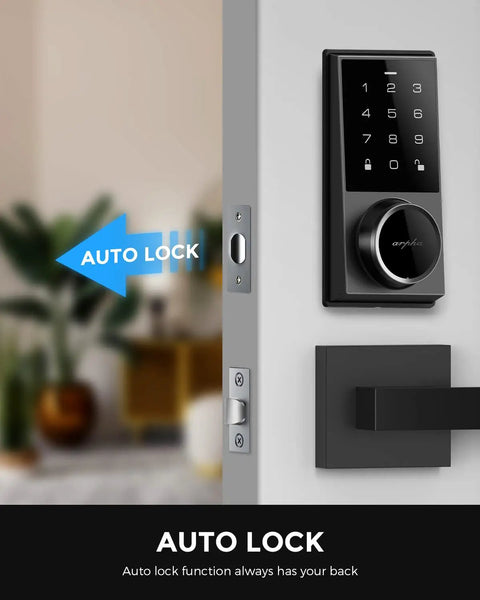 Keyless Entry Smart Door Lock With Touchscreen Keypad Auto Lock Ultra Quiet Motor BHMA Grade 3 Certified on door