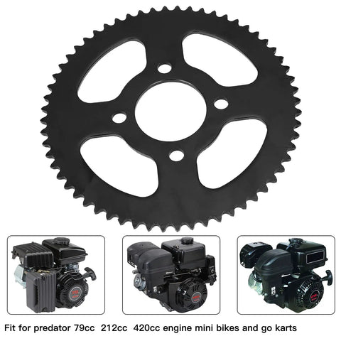 Go Kart Sprocket 60 Tooth Rear Drive Sprocket 51mm Bore for Predator 79cc 212cc 420cc Mini Bikes Trikes ATVs and Go Karts