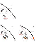 Heavy Duty Twist Lock Air Inflation Hose For Vehicles Leakproof Connector Smooth Threaded Design Ensures Air Tight Valve Seal, 30cm hose, 8mm ends