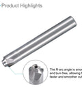Side view of CoCud HSS-AL corner-rounding end mill cutter, 2 flutes, 2 mm radius for plastics milling