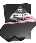 Magnet Receptive Sheets With Adhesive Backing For Crafting And Magnetic Miniatures Storage, 5 Pack, 30 Mil Thick, 8.5 By 12.3 Inches