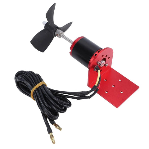 Brushless Underwater Thruster For RC Ships And Submarines, 6Kg Thrust 34Mm Motor, Sealed All Metal Body, 3 Vane Propeller