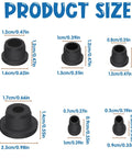 Heavy Duty T Type Silicone Rubber Grommet Kit With Six Sizes For Wiring And Hydroponics size chart