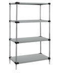 Heavy Duty 304 Stainless Steel Shelving Rack With Rock Solid Flat Shelves And Raised Marine Lip To Stash Gear For Dang Tough Commercial Garage Storage Unit Four Tier, four-tier design.