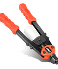 DNA Motors Heavy Duty Rivet Gun With Collection Bottle Tool Set, 1 x 12-1/2 Inch hand riveter, steel build, padded handles.