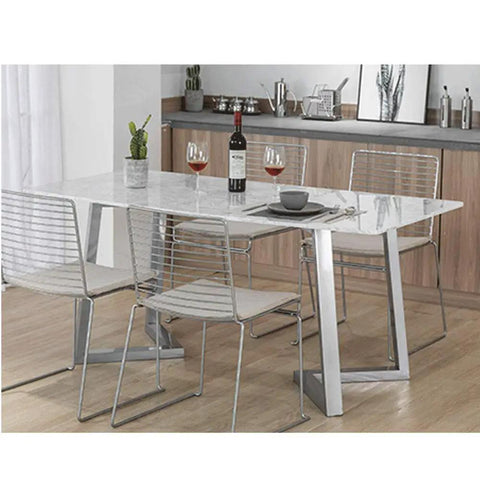 Set Of Two Built Like A Tank Modern Kitchen Dining Table Legs Heavy Duty Steel Bench Base With Precision Leveling Feet Supports Up To 1100 Lbs Quick Install on a dining table with modern chairs.
