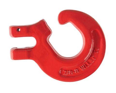 Red 5/16 Inch Logging Chain Choker Hook G80 2 Tons Capacity 4500 Lbs Working Load Limit, heavy-duty industrial use