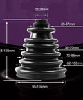 Universal CV Axle Boot Repair Kit For 22mm To 28mm Shafts Silicone Rubber Gaiter Seal dimensions diagram