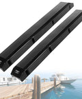 Tough As Nails 48 Inch Dock Piling Bumpers 2 Pack Marine Grade vertical post protectors for boat mooring, black vinyl design.