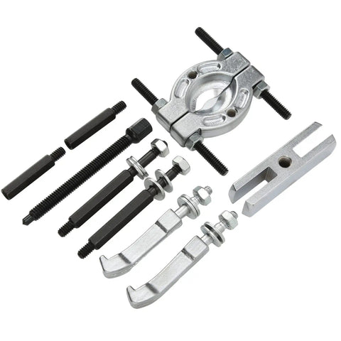 Killer Heavy Duty Bearing Puller Kit 9 Piece Set With Case For Auto Wheel Bearings Separator Extractor Tool For Mechanics And DIY Crews Fixing Cars Made From Premium Steel Build Very Solid For Garage Use, 9-piece steel bearing puller set