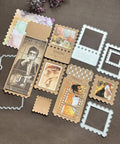 Totally Versatile Vintage Film Frame Die Cutting Set for Card Making and Scrapbooking, showing 6 piece die cuts for ticket stub styles
