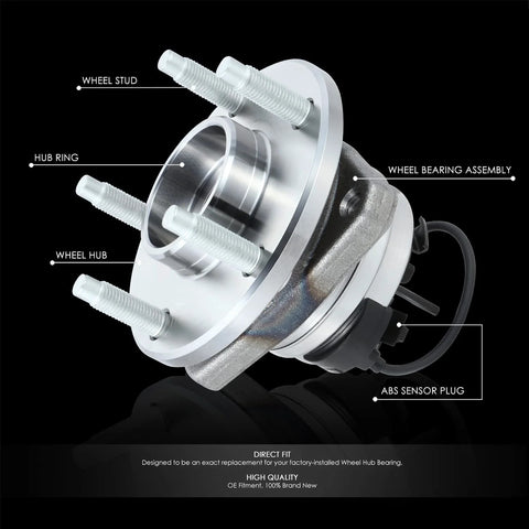 Front Wheel Bearing Hub Assembly With ABS Sensor Plug For Chevy Cobalt HHR Malibu Pontiac G6 Saturn Aura 2004 To 2012