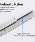 Soft Close Undermount Drawer Slides With Full Extension From 8 To 24 Inches, 90 Lbs Capacity, Smooth Gliding For Cabinets, Dressers, And Wardrobes, 1 Pair, 20 Cm And 7.9 Inches showcasing hydraulic nylon damper
