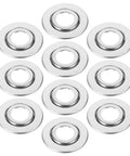Heavy Duty Stainless Steel Double Disc Fire Sprinkler Cover Plates 20 Pack arranged showing circular discs for ceiling installation.