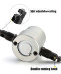 Beast Mode Pro Grade Double Head Sheet Metal Nibbler Cutter Drill Attachment with 360 Degree Adjustable Head and Wrench