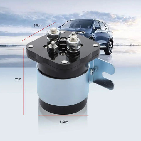 500 Amp Battery Isolator Relay 12V for Marine Off Road RV and Car Audio Systems with car background