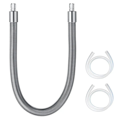 Heavy Duty Stainless Steel Milk Tube Replacement Featuring Hp1 Hp3 Adapters 10.4 Inch Food Grade Silicone Hose with connectors