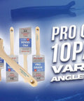 Top-Notch 10 Pack Wall and Trim Paint Brushes Set for Pros and DIYers Includes 2 Each of 1, 1.5, 2, 2.5, and 3 Inch Angled Sash Brushes