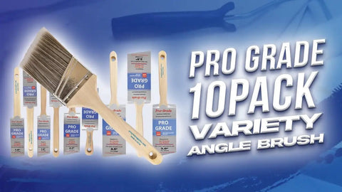 Top-Notch 10 Pack Wall and Trim Paint Brushes Set for Pros and DIYers Includes 2 Each of 1, 1.5, 2, 2.5, and 3 Inch Angled Sash Brushes