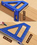 Heavy Duty Slick Aluminum 3D T Shape Measuring Ruler With Dead Nuts Exact 45 And 90 Degree Protractor For Quick Carpentry And Wall Layouts In Standard Imperial measuring angles on wood