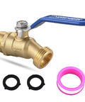 Heavy Duty Outdoor Hose Spigot Brass Lead Free With Three Quarter Inch NPT And Male GHT Threads High Flow Full Bore Valve Built Tough