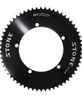 Beefy Track Bike Chainring For Fixie 144BCD 1X 60 Tooth Black Aluminum 7075 T651 CNC Machined Heavy Duty Lightweight For Single Speed Track Bikes Built For Durability And Speed, front view