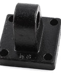 Metal Pneumatic Cylinder Rod Pivot Clevis Mounting Bracket Gear With 4 Bolt Holes And Foot Flange Mounting Kit For SC CA Air Cylinders 50x50mm Base Heavy Duty Industrial Grade Mounting Hardware black metal bracket with four bolt holes
