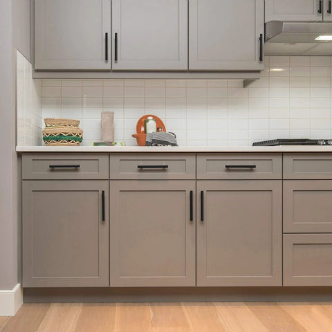 Kitchen cabinets with 10 Pack 5 Inch Cabinet Pulls Matte Black Stainless Steel Kitchen Cupboard Handles With 3 Inch Center To Center Hole Spacing.