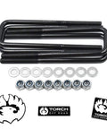 Heavy Duty Square U Bolts Eight And A Half Inch Long Two And A Half Inch Wide Nine Sixteenth Inch Diameter With Hardware Kit