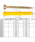 Expansion Self Tapping Screws Kit With Stainless Steel Cross Head Screws Wall Anchors And Drywall Fasteners M6x40 M6x30 size chart