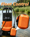 Kick Back While This Heavy Duty Submersible Sump Pump Handles Basement Water With An Automatic Float Switch And Dependable 0.5 Hp Motor For Steady Flow Rates, showcasing float control feature.