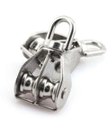 M15 Double Pulley Block Stainless Steel Heavy Duty Hardware Double Wheel Swivel Rigging Lifting Wheel Fixed Pulley