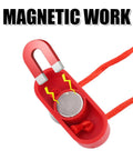 Two Pack Magnetic Safety Keys for Treadmills, Universal Emergency Stop Keys, showing red magnetic component with cord