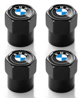 BMW Tire Valve Stem Caps Aluminum Alloy Four Pack Black Premium Metal Air Caps for BMW X Series