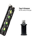 Magnetic Torpedo Level For Conduits With Four Vials V Groove And Magnet Track Aluminum Alloy Construction High Viz Black 6 Inch