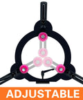 Three Point Woodturning Adjustable Steady Rest For A 12 Inch Lathe Swing, lathe accessory with non-marring wheels and high grip