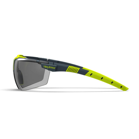 VS300 Grey 23 Percent Tinted Safety Glasses For Men And Women With Anti Fog Coating Scratch Resistant Wrap Around Lenses Adjustable Side Arms ANSI Z87 Certified UV Protected Eyewear