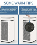Steps to install MA Series 40 Replacement Filter Pack of 2 for Air Purifier, 3 in 1 Filtration With H13 True HEPA, Fine Pre Filter, Activated Carbon.