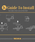 Installation guide for Must Have Ten Pack Door Handle Lock Rod And Hood Latch Clip Kit Five Thirty Two Inch Rods Left And Right Nylon Fits One Quarter Inch Holes For GM Ford Chrysler Dodge Jeep Buick Cadillac Chevrolet Oldsmobile Pontiac SUVs diagram on gray background.