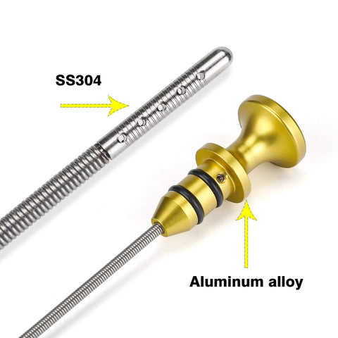 Engine Oil Dipstick With Innovative Oil Level Reading System For Mini Cooper S R52 R53 2002 2008 OE 11437509784 showing aluminum handle