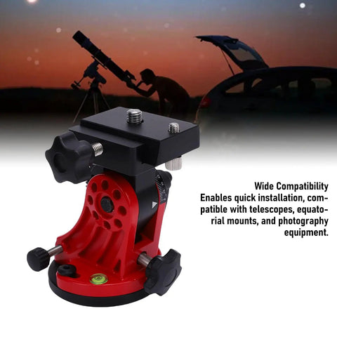 Equatorial Wedge For Telescopes Premium Aluminum Latitude Base With 0 To 90 Degree Tilt Sturdy Red Observatory Mount