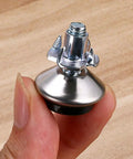 Heavy Duty Swivel Leveling Feet For Furniture And Workbenches Adjustable from 0.5 to 0.8 inches with T Nut, close-up view.