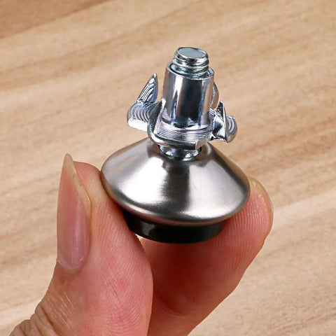 Heavy Duty Swivel Leveling Feet For Furniture And Workbenches Adjustable from 0.5 to 0.8 inches with T Nut, close-up view.