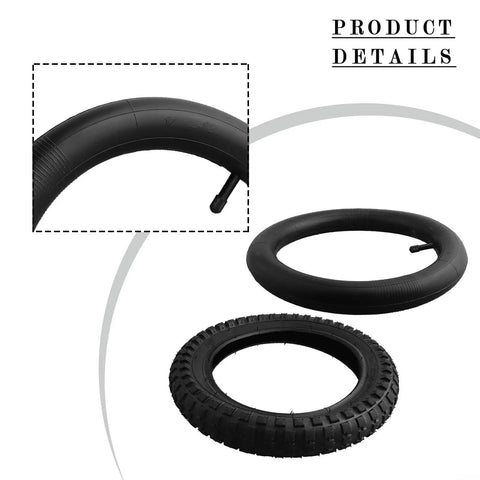 12 Inch Bicycle Tire And Inner Tube Set With Puncture Resistant Outer Tire And AV Valve For Bikes Scooters And Electric Skateboards