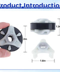 285753A Washer Metal Core Motor Coupling Replacement for Top Load Machines, 2in x 1.8in, white plastic and metal
